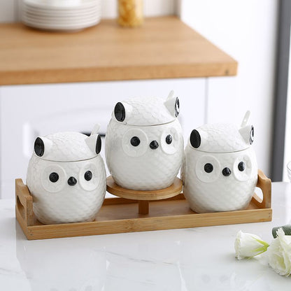 Household Ceramic Kitchen Spice Box Set