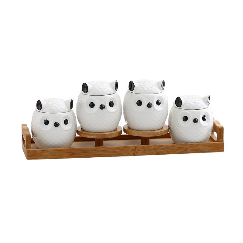 Household Ceramic Kitchen Spice Box Set