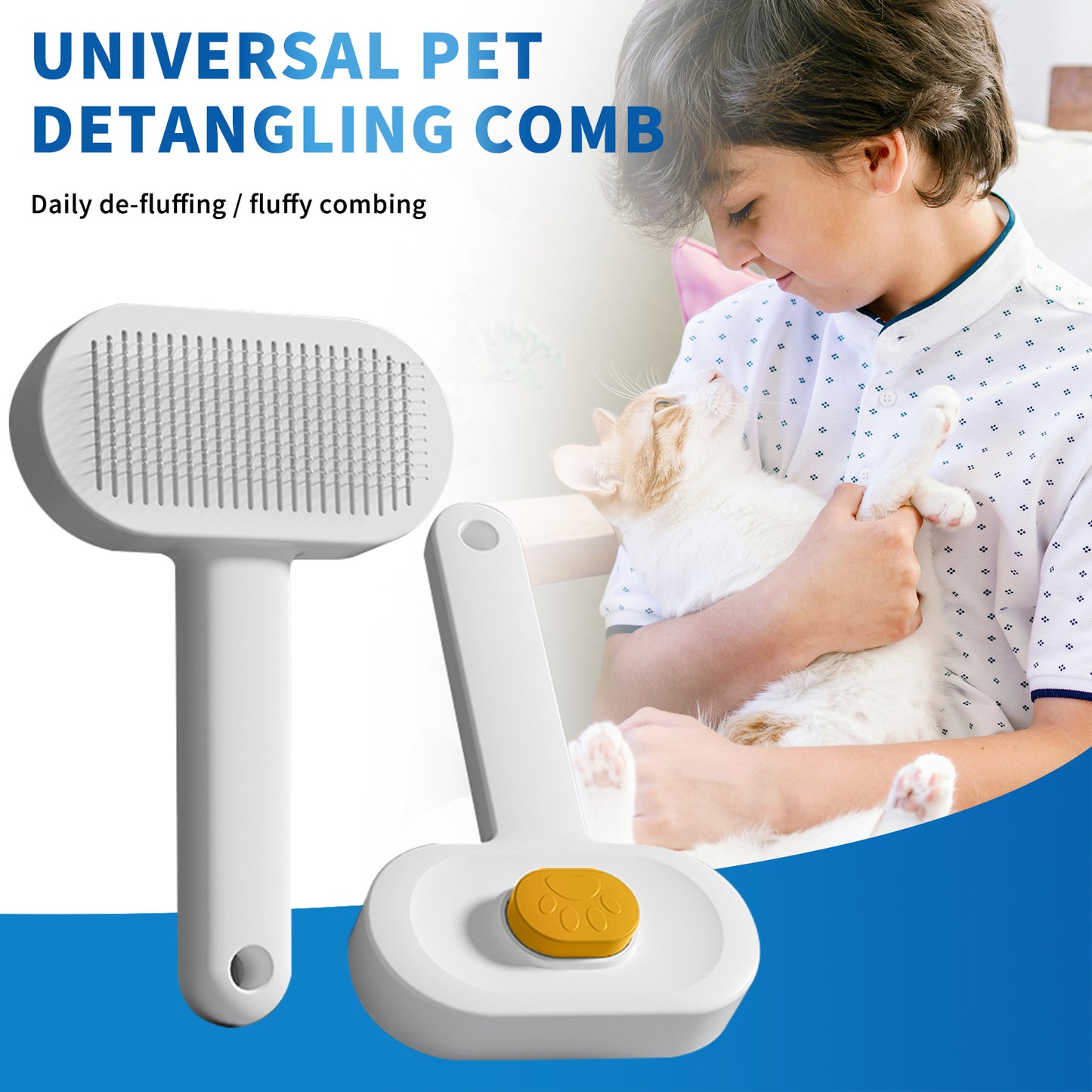 Efficient Universal Pet Hair Removal Comb, Gently Smoothing Out The Tangled Hair Of Your Beloved Pet, Carefully Caring For Every Gentle Touch