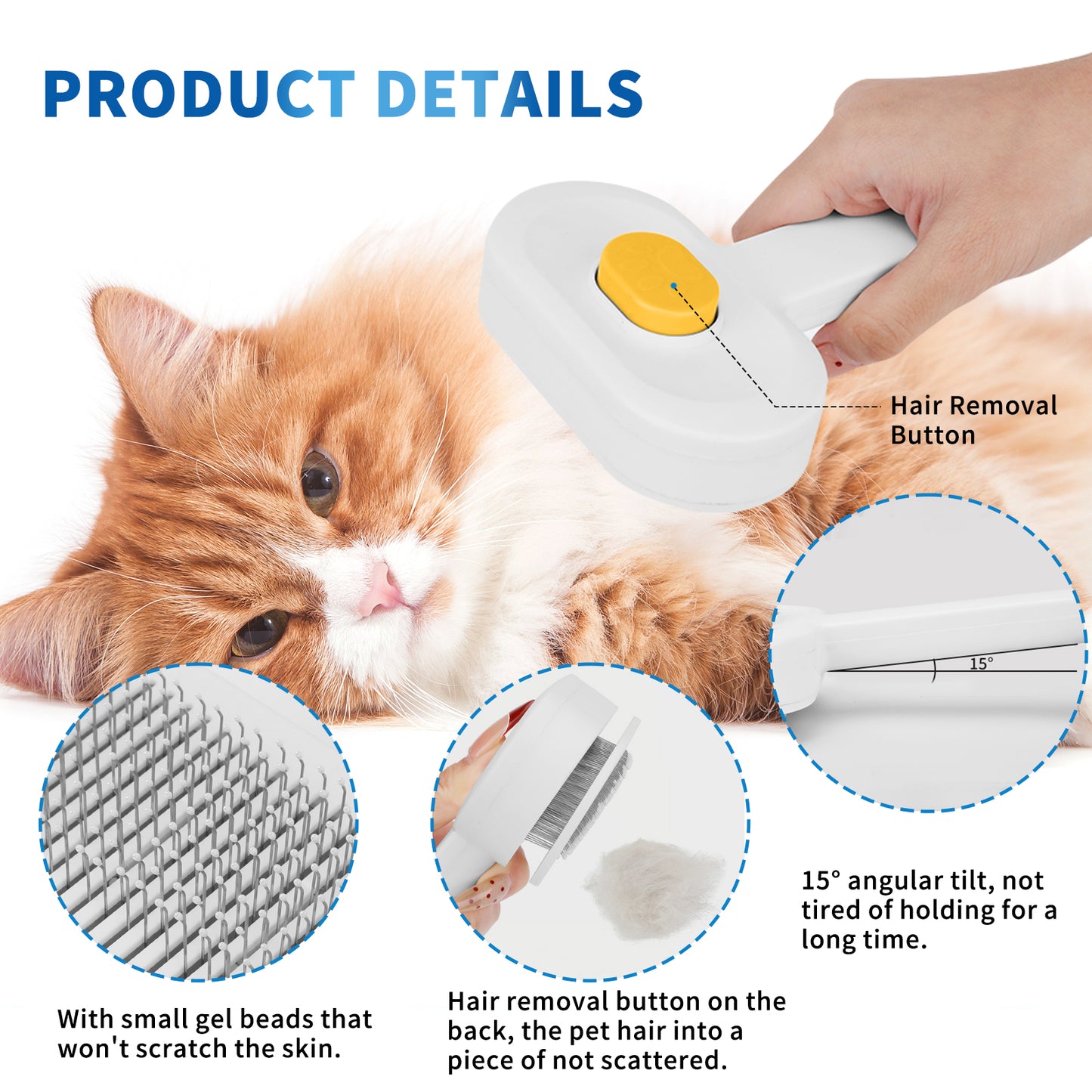 Efficient Universal Pet Hair Removal Comb, Gently Smoothing Out The Tangled Hair Of Your Beloved Pet, Carefully Caring For Every Gentle Touch