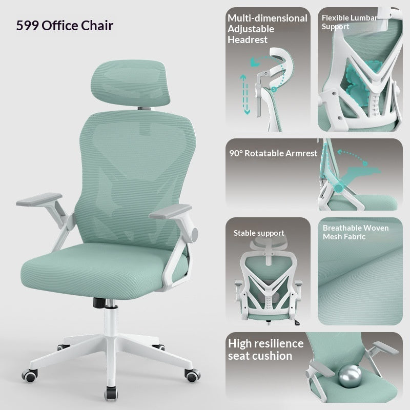 Office Computer Chair Ergonomic Office Chair Comfortable Home Chair For Long Hours At A Desk Student Desk Chair