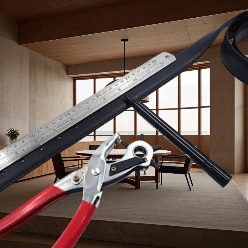 Multi Functional Industrial Manual Belt Punching Pliers, Leather Paper Punching Machine, Metal Clip