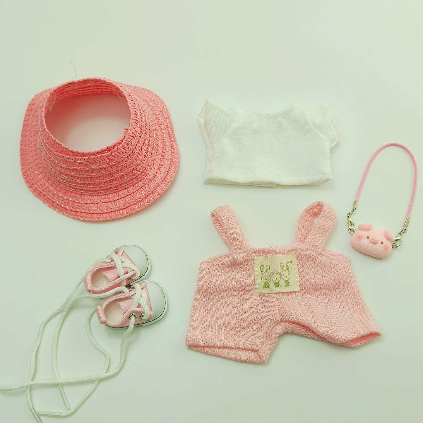 5PCS-Set Cute Hat Shoes Doll Clothes Outfit Set For LABUBU 15CM-17CM Doll, Adorable Dress Up Accessories For Doll - Dolls Not Included