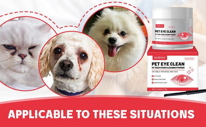 Pet Tear Stain Removal Powder - Natural And Gentle Formula, Eye And Fur Care, Tear Stain Removal And Brightening, An Essential Product For Pet Eye Cleaning.
