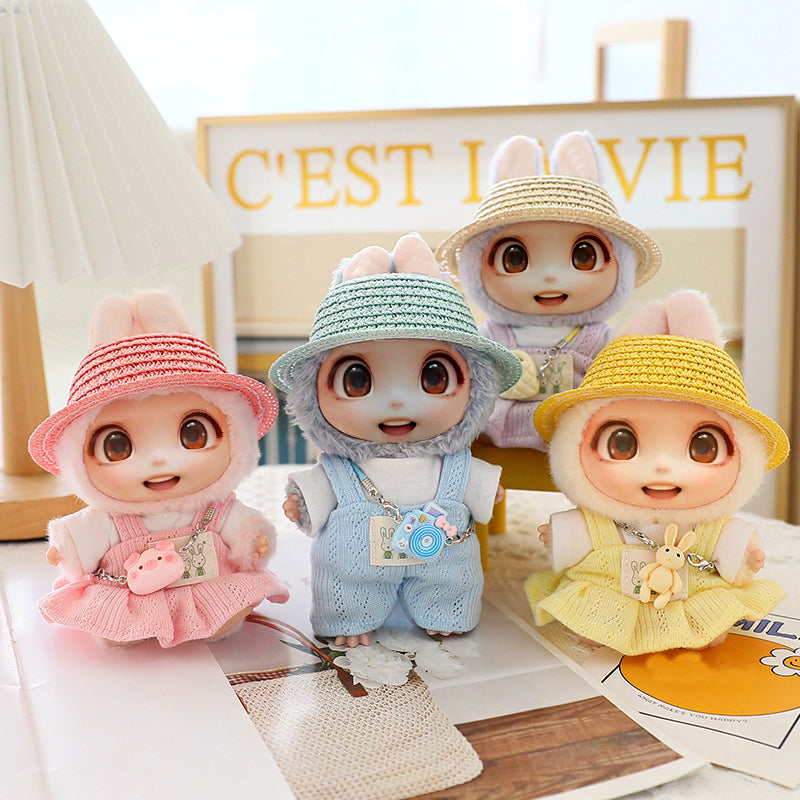 5PCS-Set Cute Hat Shoes Doll Clothes Outfit Set For LABUBU 15CM-17CM Doll, Adorable Dress Up Accessories For Doll - Dolls Not Included