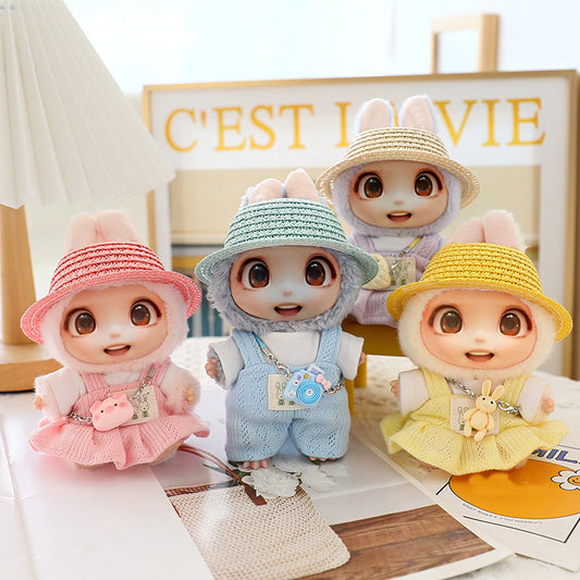 5PCS-Set Cute Hat Shoes Doll Clothes Outfit Set For LABUBU 15CM-17CM Doll, Adorable Dress Up Accessories For Doll - Dolls Not Included