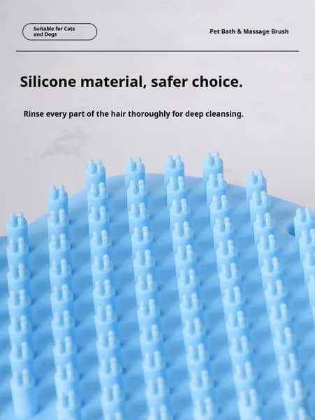 Dog Bath Brush,Pet Bath Comb Brush Soothing Massage Rubber Comb,Pet Bathing Brush