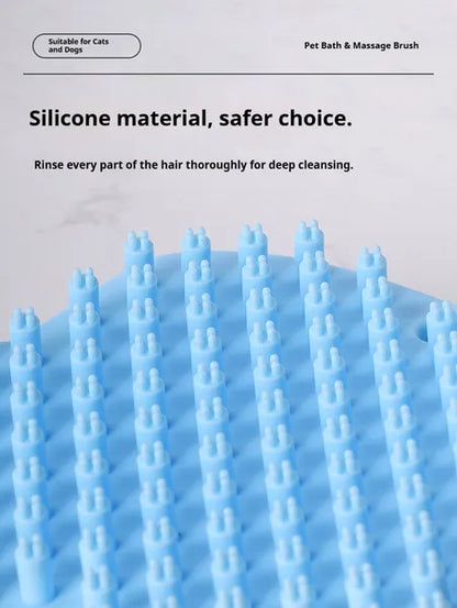 Dog Bath Brush,Pet Bath Comb Brush Soothing Massage Rubber Comb,Pet Bathing Brush