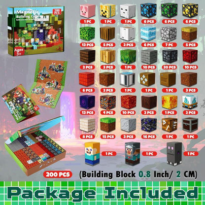 200pcs Magnetic Block Toys - Ghost Park