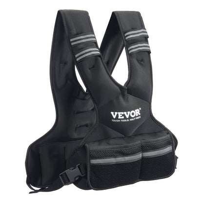 Adjustable Weighted Vest, 11-20lb Weight Vest With 6 Ironsand Weights And  Reflective Stripe, Body Weight Vest Exercise Set For Men Women, Workout Equipment For Strength Training Running Jogging