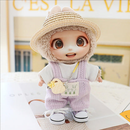 5PCS-Set Cute Hat Shoes Doll Clothes Outfit Set For LABUBU 15CM-17CM Doll, Adorable Dress Up Accessories For Doll - Dolls Not Included