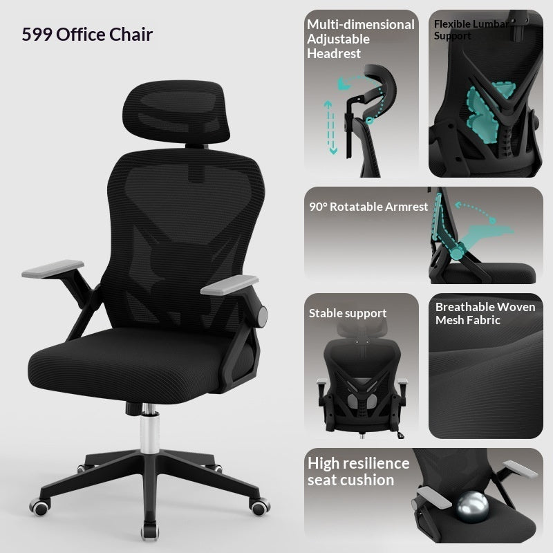 Office Computer Chair Ergonomic Office Chair Comfortable Home Chair For Long Hours At A Desk Student Desk Chair
