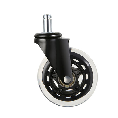 VEVOR Office Chair Wheels, Set Of 5, 3 Inch Caster Wheels Replacement For Hardwood Floors And Carpet, Heavy Duty Computer Gaming Desk Casters With 130 Lbs Load Capacity, Universal Fit For Most Chairs