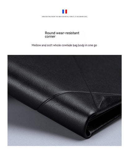 Men's Short Genuine Leather Multi-card-slot Simple Wallet