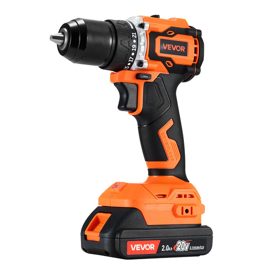 Cordless Drill Driver, 1/2 Inch Metal Chuck, Brushless Motor, Dual-Speed Variable, Drill Driver Kit With Lithium Battery And Charger, Tool Box, For Wood And Metal Drilling, Screw Driving