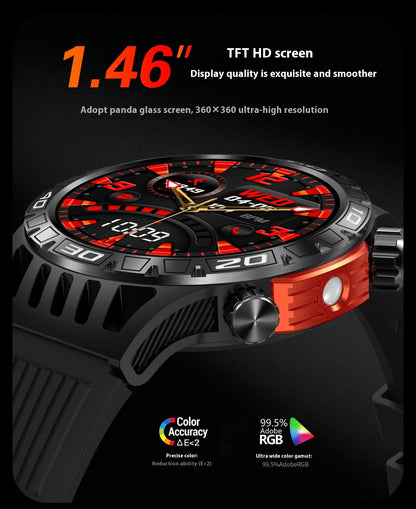 Outdoor Bluetooth Calling HT22 Compass Flashlight Heart Rate Blood Pressure More Than Sport Smart Watch