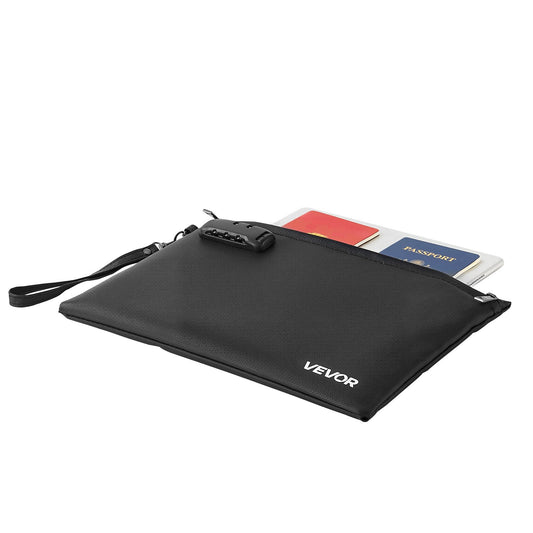 Fireproof Document Bag, 1832 ℉ Heat Insulated Fireproof & Waterproof Bag With Lock, Portable File Storage Security Organizer Home Office Travel Use, For Passports, Important Documents & Files