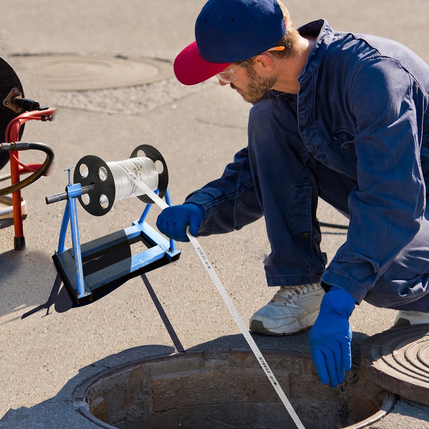 Polyester Pull Tape, 5/8" X 108' Mule Tape Flat Rope, 2200 Lbf Tensile Capacity, Printed Webbing Cable Pulling Tape For Packaging, Gardening, Commercial Electrical, Conduit Work, White